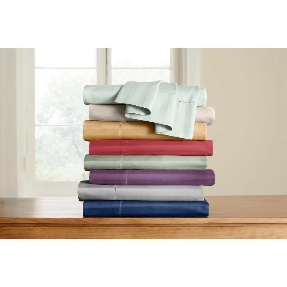 500 Thread Count Egyptian Cotton Sateen King Pillowcase in Biscuit Damask (Set of 2) by Home Decorators Collection 5 500 Thread Count Egyptian Cotton Sateen King Pillowcase in Biscuit Damask (Set of 2) by Home Decorators Collection - Image 3