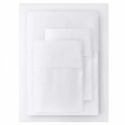 400 Thread Count Performance Cotton Sateen 4-Piece Queen Sheet Set in White by Home Decorators Collection