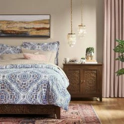 500 Thread Count Egyptian Cotton Sateen 4-Piece King Sheet Set in Midnight Damask by Home Decorators Collection -Better Trends Sales Store home decorators collection sheet sets 500tc egy dam kg navy a0 1000