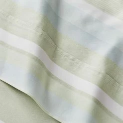 300 Thread Count Cotton Sateen Green and Blue Stripe 4-Piece Full Printed Sheet Set by Home Decorators Collection -Better Trends Sales Store home decorators collection sheet sets fu str 300 prnt 40 1000