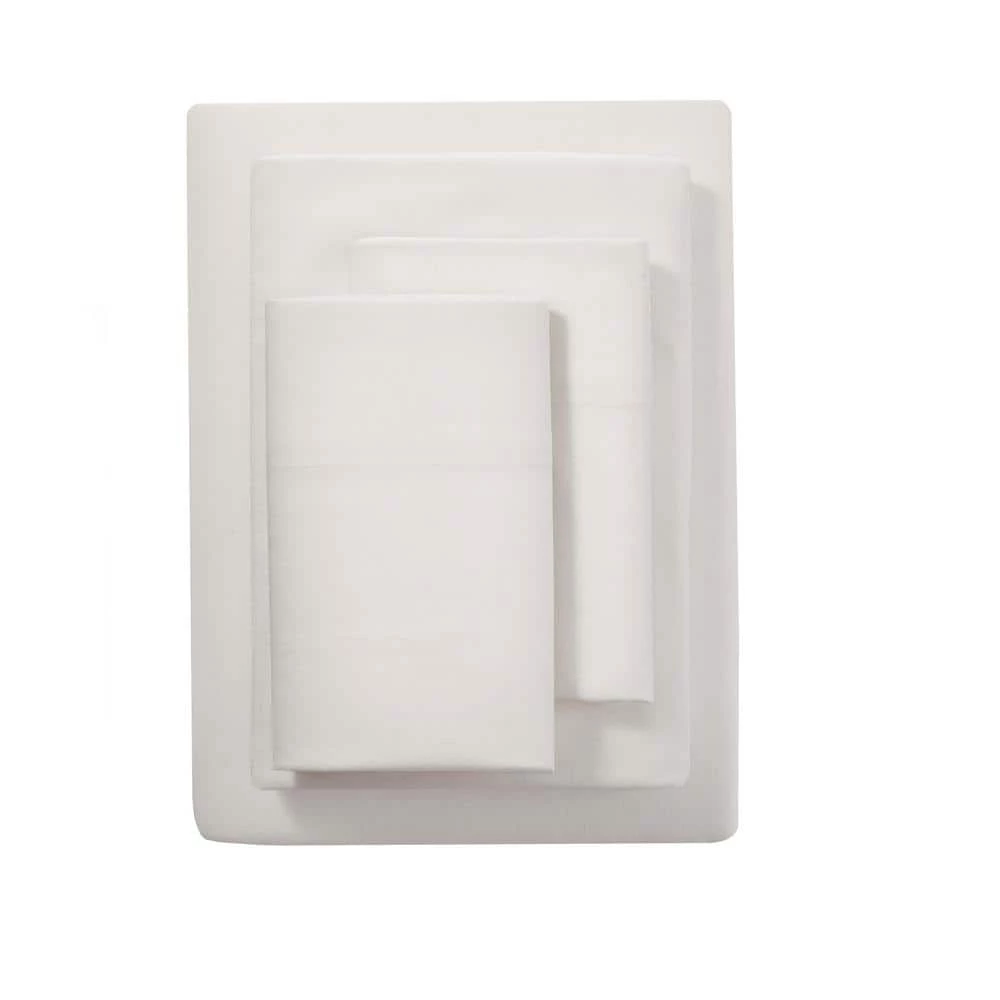 Cotton Linen Shadow Gray 4-Piece Queen Sheet Set by Home Decorators Collection 3 Cotton Linen Shadow Gray 4-Piece Queen Sheet Set by Home Decorators Collection