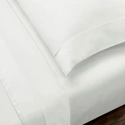 300 Thread Count Wrinkle Resistant Cotton Sateen 4-Piece Queen Sheet Set in White by Home Decorators Collection -Better Trends Sales Store home decorators collection sheet sets ss qn white 40 1000 1