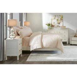 300 Thread Count Wrinkle Resistant Cotton Sateen 4-Piece Queen Sheet Set in White by Home Decorators Collection -Better Trends Sales Store home decorators collection sheet sets ss qn white 66 1000 1