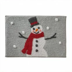 Multi-Colored Cotton Rectangular 20 in. x 30 in. Whistler Snowman Rug by SKL Home
