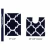 Marrakesh Collection 2-Piece Navy 100% Polyester 17 in. x 24 in., 20 in. x 20 in. Bath Rug Set by Better Trends