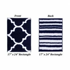 Marrakesh Collection 4 Piece Navy 100% Polyester Bath Rug Set - (17" x 24" : 20" x 20" : 21" x 34" : 20" x 60") by Better Trends 15 Marrakesh Collection 4 Piece Navy 100% Polyester Bath Rug Set - (17" x 24" : 20" x 20" : 21" x 34" : 20" x 60") by Better Trends -Better Trends Sales Store navy better trends bathroom rugs bath mats bama4pc17202160nv 4f 1000