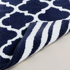 Marrakesh Collection 4 Piece Navy 100% Polyester Bath Rug Set - (17" x 24" : 20" x 20" : 21" x 34" : 20" x 60") by Better Trends 13 Marrakesh Collection 4 Piece Navy 100% Polyester Bath Rug Set - (17" x 24" : 20" x 20" : 21" x 34" : 20" x 60") by Better Trends -Better Trends Sales Store navy better trends bathroom rugs bath mats bama4pc17202160nv 66 1000