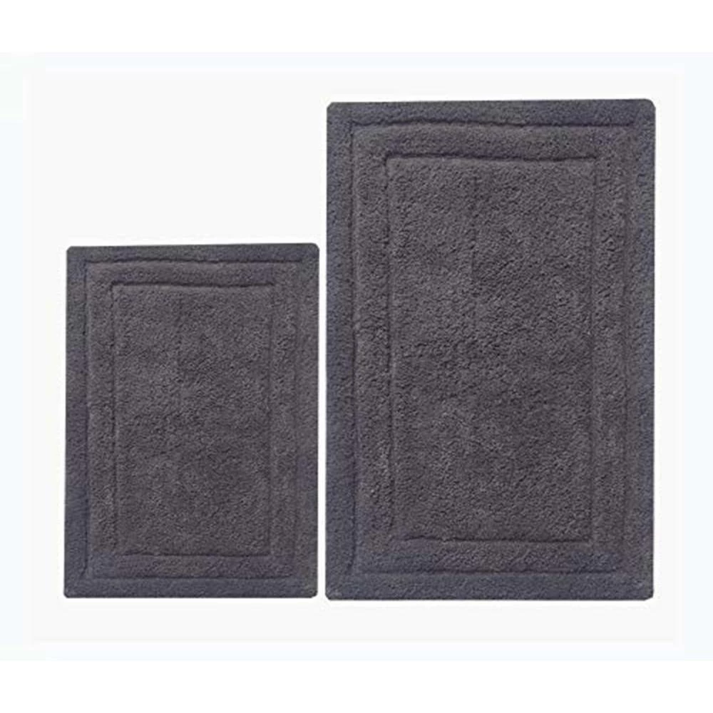 Classic Platinum Gray 34 in. x 21 in. 2-Piece Bath Rug Set by Benjara 3 Classic Platinum Gray 34 in. x 21 in. 2-Piece Bath Rug Set by Benjara - Image 2