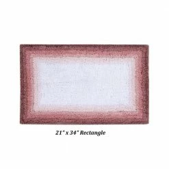 Torrent Collection Rose 20 in. x 20 in., 21 in. x 34 in., 20 in. x 60 in. 100% Cotton 3 Piece Bath Rug Set by Better Trends -Better Trends Sales Store rose better trends bathroom rugs bath mats bato3pc226ro 4f 1000