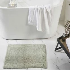 Edge Collection 21 in. x 34 in. Green 100% Cotton Rectangle Bath Rug by Better Trends 10 Edge Collection 21 in. x 34 in. Green 100% Cotton Rectangle Bath Rug by Better Trends -Better Trends Sales Store sage better trends bathroom rugs bath mats baeg2134sa 31 1000
