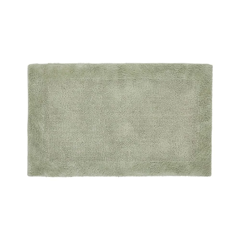 Edge Collection 21 in. x 34 in. Green 100% Cotton Rectangle Bath Rug by Better Trends 3 Edge Collection 21 in. x 34 in. Green 100% Cotton Rectangle Bath Rug by Better Trends