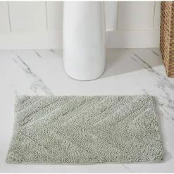 Hugo Collection Green 100% Cotton Rectangle 4-Piece Bath Rug Set by Better Trends -Better Trends Sales Store sage better trends bathroom rugs bath mats bahg4pc17182021sa c3 1000
