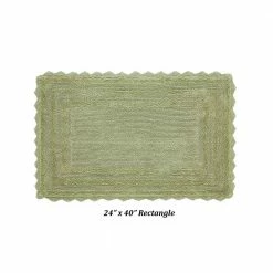 Lilly Crochet Collection 24 in. x 40 in. Green 100% Cotton Rectangle Bath Rug by Better Trends -Better Trends Sales Store sage better trends bathroom rugs bath mats balil2440sa c3 1000