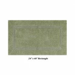 Lux Collection Sage 17 in. x 24 in., 24 in. x 40 in., 20 in. x 60 in. 100% Cotton 3-Piece Bath Rug Set by Better Trends -Better Trends Sales Store sage better trends bathroom rugs bath mats balu3pc146sa 4f 1000
