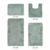 Shaggy Border Collection 4 Piece Sage 100% Cotton Bath Rug Set by Better Trends -Better Trends Sales Store sage better trends bathroom rugs bath mats barr4pc1224sa 64 1000
