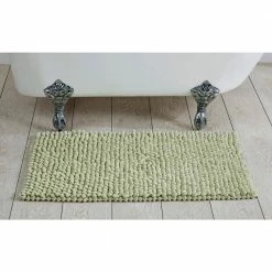 Chenille Rocks Sage 24 in. x 36 in. Bath Rug by Better Trends