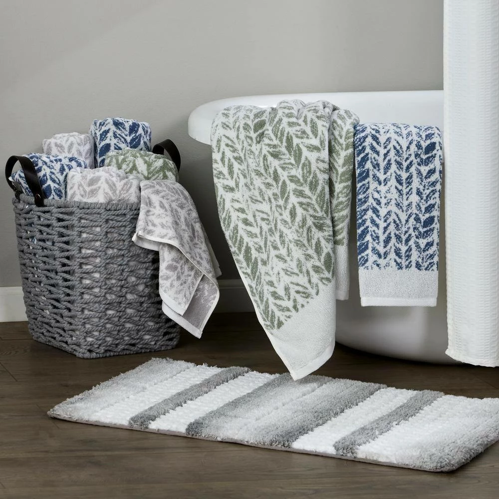 Distressed Leaves Bath Towel Sage by SKL Home 7 Distressed Leaves Bath Towel Sage by SKL Home - Image 5