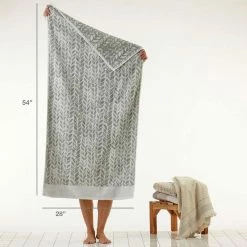 Distressed Leaves Bath Towel Sage by SKL Home 9 Distressed Leaves Bath Towel Sage by SKL Home -Better Trends Sales Store sage skl home bath towels w4544100800103 4f 1000