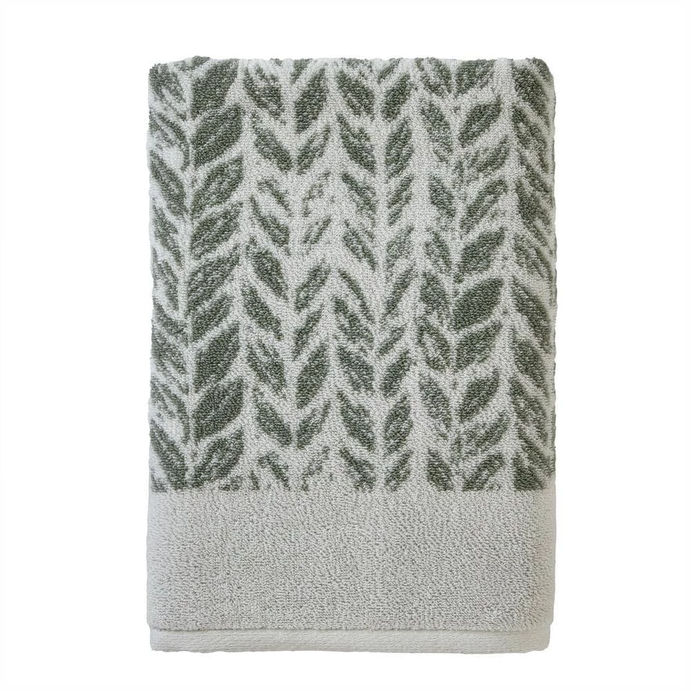 Distressed Leaves Bath Towel Sage by SKL Home 3 Distressed Leaves Bath Towel Sage by SKL Home