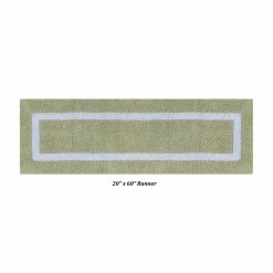 Hotel Collection Sage/White (17" x 24" : 24" x 40" : 20" x 60") 100% Cotton 3 Piece Bath Rug Set by Better Trends 12 Hotel Collection Sage/White (17" x 24" : 24" x 40" : 20" x 60") 100% Cotton 3 Piece Bath Rug Set by Better Trends -Better Trends Sales Store sage white better trends bathroom rugs bath mats baho3pc146sawh 1f 1000