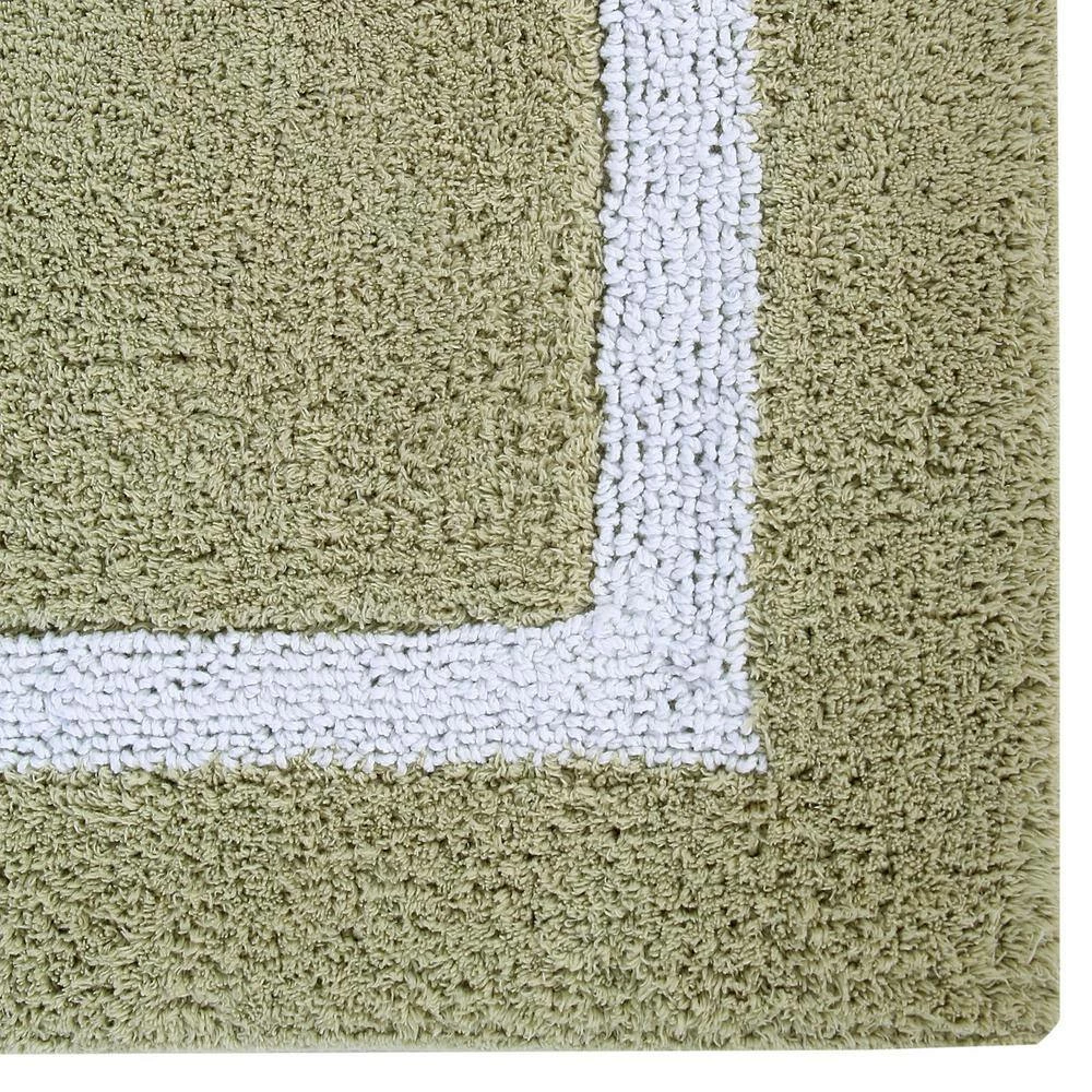 Hotel Collection Sage/White (17" x 24" : 24" x 40" : 20" x 60") 100% Cotton 3 Piece Bath Rug Set by Better Trends 8 Hotel Collection Sage/White (17" x 24" : 24" x 40" : 20" x 60") 100% Cotton 3 Piece Bath Rug Set by Better Trends - Image 6