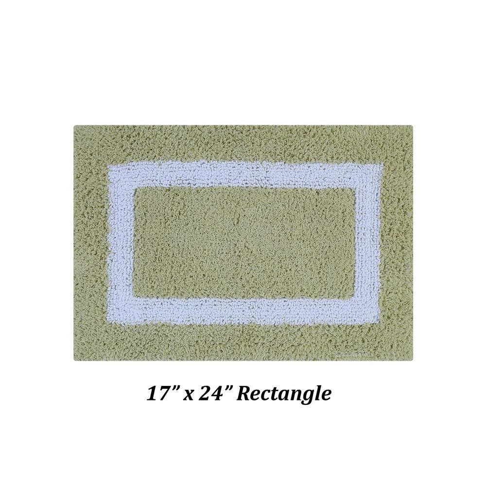 Hotel Collection Sage/White (17" x 24" : 24" x 40" : 20" x 60") 100% Cotton 3 Piece Bath Rug Set by Better Trends 5 Hotel Collection Sage/White (17" x 24" : 24" x 40" : 20" x 60") 100% Cotton 3 Piece Bath Rug Set by Better Trends - Image 3