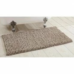 Noodle Collection Sand 24 in. x 40 in. 100% Micro Polyester Bath Rug by Better Trends