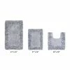 Shaggy Border Collection 3 Piece Silver 100% Cotton Bath Rug Set - (17" x 24" : 20" x 20" : 21" x 34") by Better Trends 2 Shaggy Border Collection 3 Piece Silver 100% Cotton Bath Rug Set - (17" x 24" : 20" x 20" : 21" x 34") by Better Trends -Better Trends Sales Store silver better trends bathroom rugs bath mats barr3pc122si 64 1000
