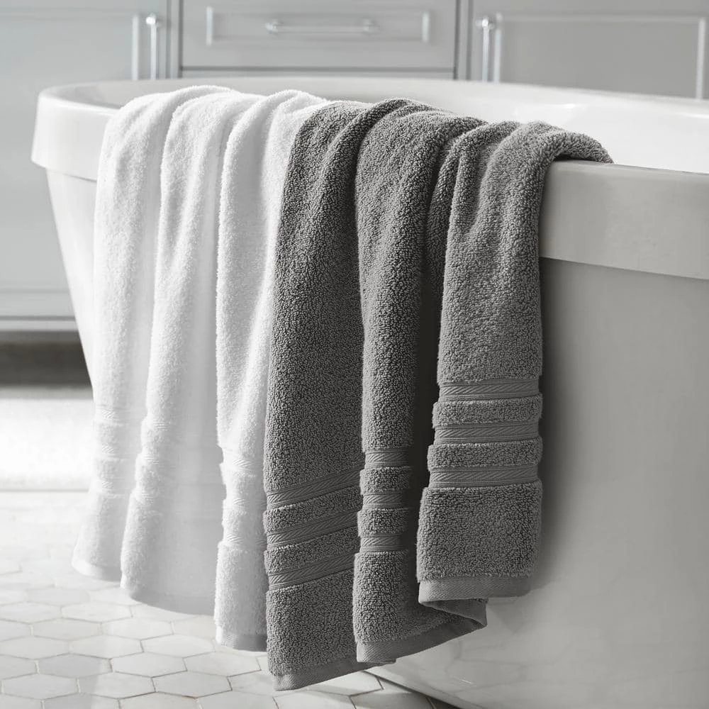 Micro Cotton 18-Piece Bath Towel Set in Stone Gray by Home Decorators Collection 7 Micro Cotton 18-Piece Bath Towel Set in Stone Gray by Home Decorators Collection - Image 5