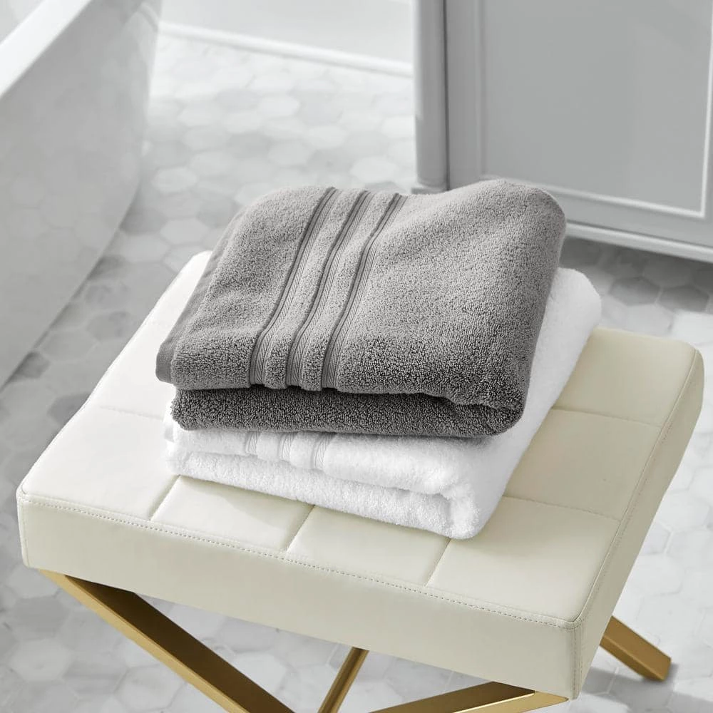 Micro Cotton 18-Piece Bath Towel Set in Stone Gray by Home Decorators Collection 5 Micro Cotton 18-Piece Bath Towel Set in Stone Gray by Home Decorators Collection - Image 3