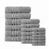 Micro Cotton 18-Piece Bath Towel Set in Stone Gray by Home Decorators Collection
