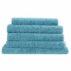 Micro Plush Collection Teal 5 Piece 100% Micro Polyester Tufted Bath Mat Rug Set by Better Trends -Better Trends Sales Store teal better trends bathroom rugs bath mats bamp5pcte 76 1000