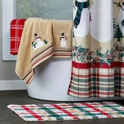 Rustic Plaid Snowman 2 Piece Hand Towel Set, wheat, cotton by SKL Home -Better Trends Sales Store wheat skl home bath towels x0896300830203 4f 1000