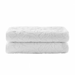Turkish Cotton White Textured Bath Sheet (Set of 2) by Home Decorators Collection