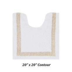 Hotel Collection 100% Cotton 5 Piece Bath Rug Set by Better Trends -Better Trends Sales Store white sand better trends bathroom rugs bath mats baho5pcwhsd 4f 1000