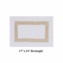 Hotel Collection 100% Cotton 5 Piece Bath Rug Set by Better Trends -Better Trends Sales Store white sand better trends bathroom rugs bath mats baho5pcwhsd c3 1000