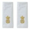 Gilded Pineapple White 2 Piece Hand Towel Set, White, cotton by SKL Home 1 Gilded Pineapple White 2 Piece Hand Towel Set, White, cotton by SKL Home -Better Trends Sales Store white skl home bath towels t4268000830203 64 1000