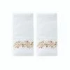 Misty White Floral Cotton Single Hand Towel by SKL Home -Better Trends Sales Store white skl home bath towels u1108010830203 64 1000