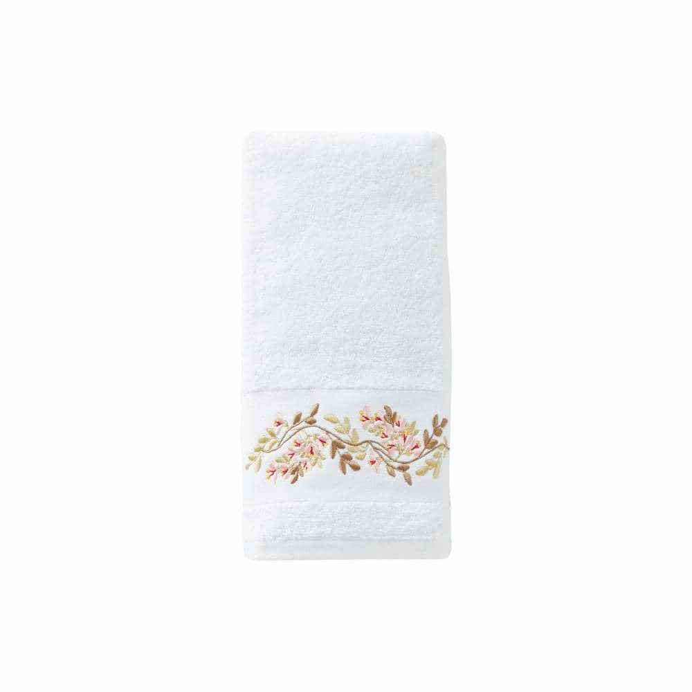 Misty White Floral Cotton Single Hand Towel by SKL Home 4 Misty White Floral Cotton Single Hand Towel by SKL Home - Image 2