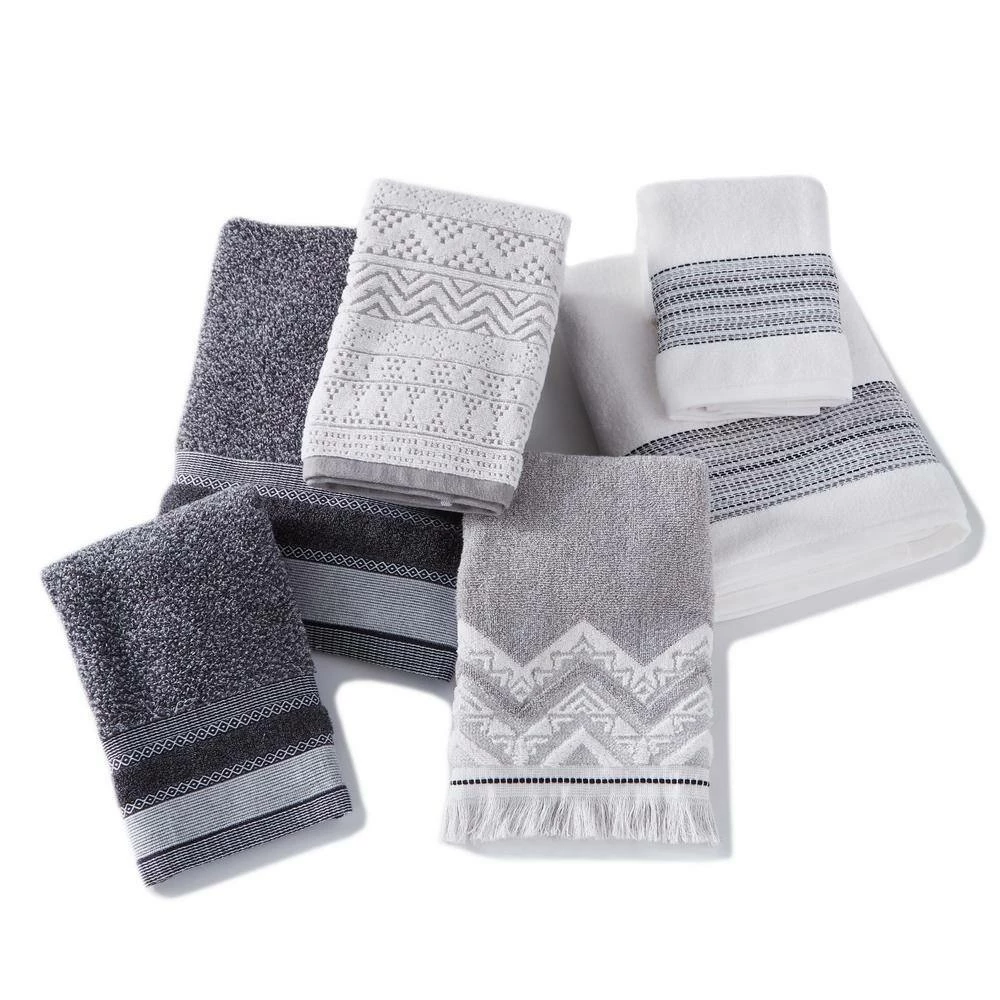 Geo White Stripe Cotton Single Hand Towel by SKL Home 6 Geo White Stripe Cotton Single Hand Towel by SKL Home - Image 4