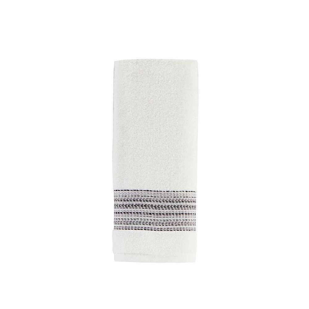 Geo White Stripe Cotton Single Hand Towel by SKL Home 4 Geo White Stripe Cotton Single Hand Towel by SKL Home - Image 2