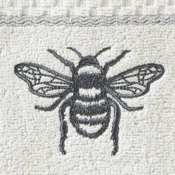 Farmhouse Bee 100% Cotton 2-Pack White Hand Towel by SKL Home -Better Trends Sales Store white skl home bath towels v1788000830203 4f 1000