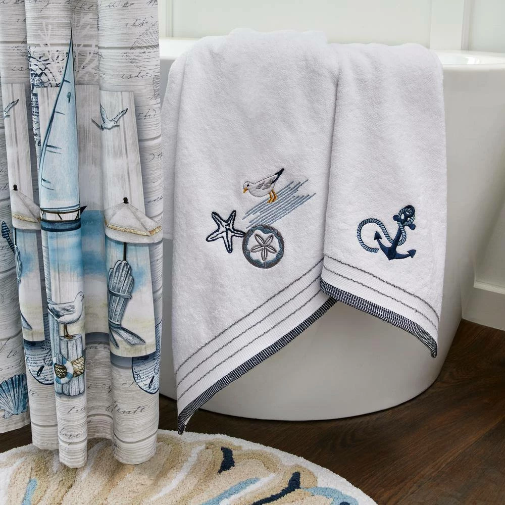 Sea Drift 2 Piece Hand Towel Set, white, cotton by SKL Home 5 Sea Drift 2 Piece Hand Towel Set, white, cotton by SKL Home - Image 3