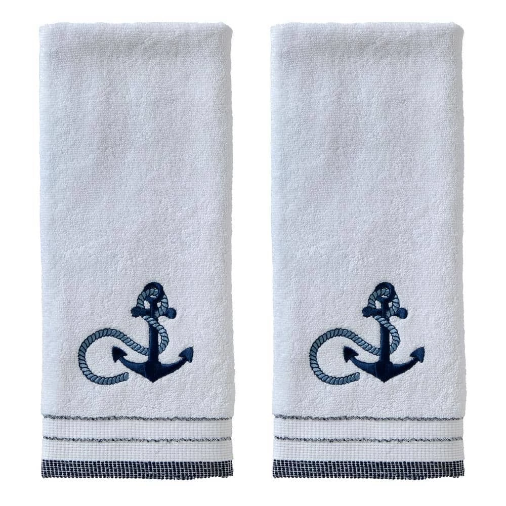 Sea Drift 2 Piece Hand Towel Set, white, cotton by SKL Home 3 Sea Drift 2 Piece Hand Towel Set, white, cotton by SKL Home