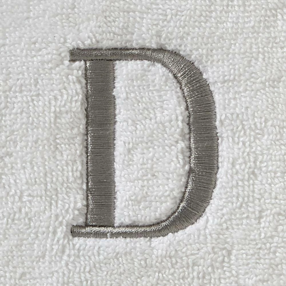 Casual Monogram Letter D Bath Towel, white, cotton by SKL Home 4 Casual Monogram Letter D Bath Towel, white, cotton by SKL Home - Image 2