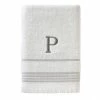 Casual Monogram Letter P Bath Towel, white, cotton by SKL Home 1 Casual Monogram Letter P Bath Towel, white, cotton by SKL Home -Better Trends Sales Store white skl home bath towels w453800080p103 64 1000