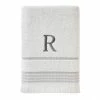 Casual Monogram Letter R Bath Towel, white, cotton by SKL Home -Better Trends Sales Store white skl home bath towels w453800080r103 64 1000