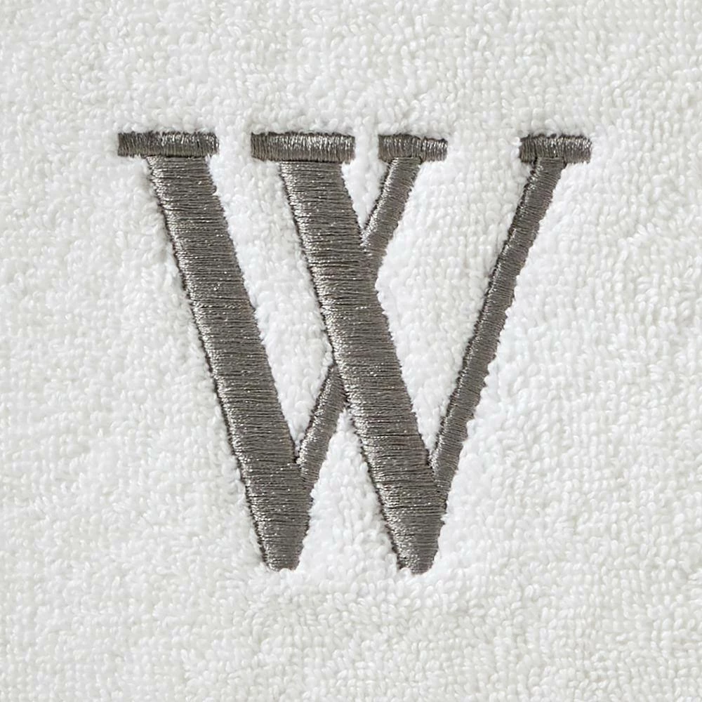 Casual Monogram Letter W Bath Towel, white, cotton by SKL Home 4 Casual Monogram Letter W Bath Towel, white, cotton by SKL Home - Image 2