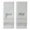 Casual Mine & Yours 2 Piece Hand Towel Set, white, cotton by SKL Home -Better Trends Sales Store white skl home bath towels w4538000830203 64 1000