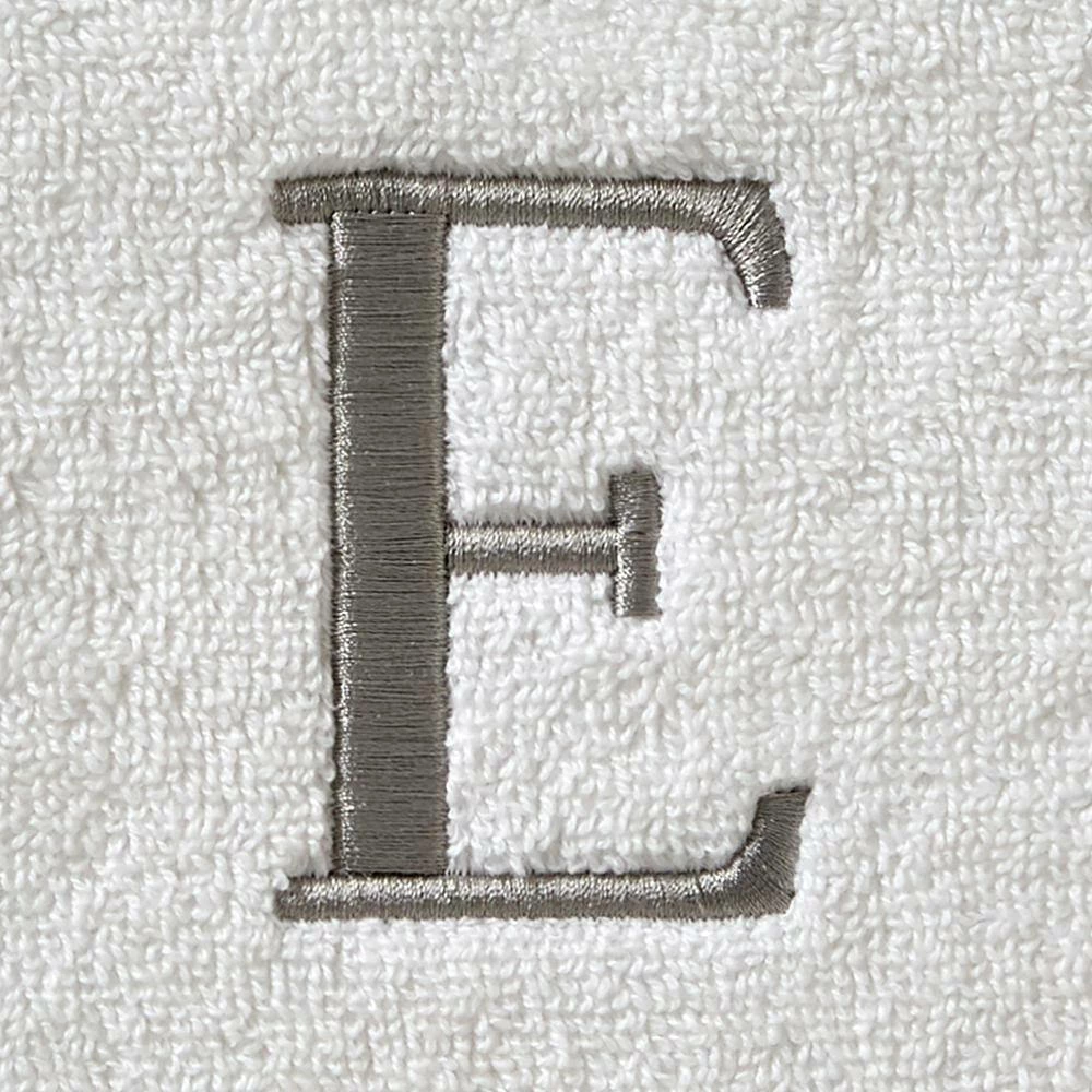 Casual Monogram Letter E Hand Towel 2 piece set, white, cotton by SKL Home 4 Casual Monogram Letter E Hand Towel 2 piece set, white, cotton by SKL Home - Image 2